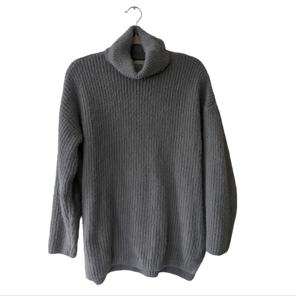 Abercrombie Legging Length Turtleneck Sweater, Grey size Small